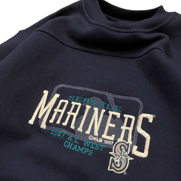 VTG Seattle Mariners Sweatshirt Large Crable Sportswear 1997 90s MLB USA - Picture 5 of 5